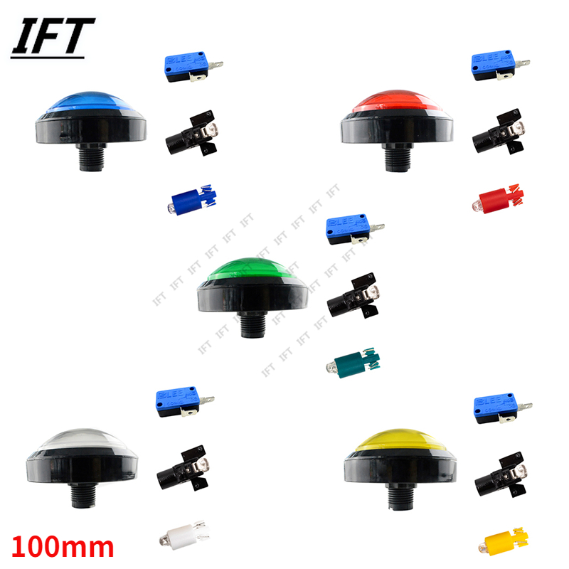 Arcade Vending & Laundry - 100mm Push Button 5/12V Illuminated 10CM